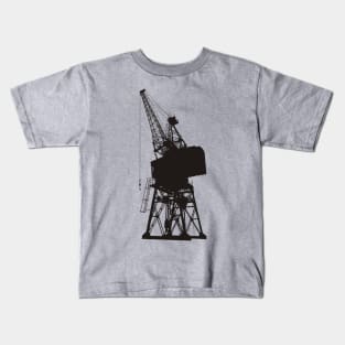 Dockyard Crane Black Kids T-Shirt